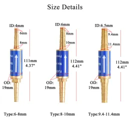 Oxygen Propane Acetylene Flashback Arrestor Check Safety Valve Fit 6mm 8mm 10mm Cutting Torch Hose Flame Buster