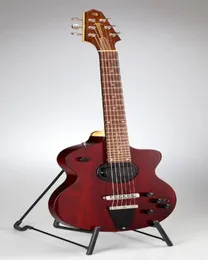 Özel Mağaza Modeli 1Clb Lindsey Buckingham Burgundy Wine Kırmızı Yarı İçi Boş Elektrikli Gitar Siyah Vücut Bağlama 5 PC Lamine Mapl6535647