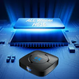 AllWinner H616 Android 10.0 16G 32G 64G TV Box 6K Assistente de voz 3D Video TV Receptor Dual WiFi BT Caixa de TV