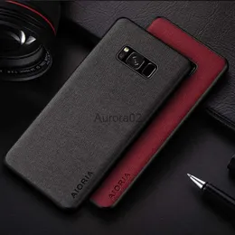 Mobiltelefonfall Fall för Samsung Galaxy S8 S9 Plus Coque Ny enkel design Solid Color Textilläder Socktillsäkert skydd Cover Funda YQ240330