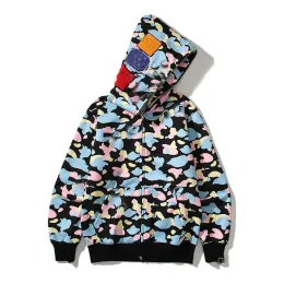 Shark Hoodie Bapestar Hoodie Men Hoodies Designer New Designer Hoodie Men Shark Hooded Hoodies dragkedja Sweatshirts Jacka Camo Plush Jacket H 568