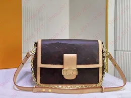 Designer dauphine mjuka axelväskor kvinnor på handväska äkta läderhandväskor vintage crossbody kedjor purses messenger plånbok ryggsäck m47149 kvällskoppling