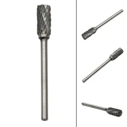 1 st 3x6mm Shank Tungsten Carbide Milling Cutter Burrs Rotary Tool Borr Die Electric Sliping Carving Bit Double Cutter