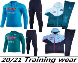 2020 2021 Napoli Tracksuit Hamsik Insigne Callejon Zielinski 2021 SSC Neapel Long Zipper Jacket Set Tracksuit 2021 Soccer Tracksui7576624