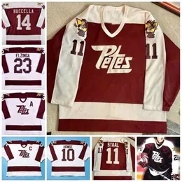 24S 402000 Movie jerseys 10 JON HOWSE 11 Petes Staal 23 Adam Essien Peterborough Peters shabby hockey jersey Custom Any Number and Name
