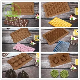 Bakningsformar Dorica 6 Styles Love Heart/Flower Silicone Cake Mold Diy Handmased Chocolate Mold Dessert Supplies Kitchen Tools Bakeware