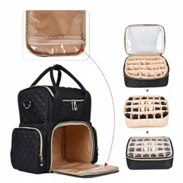 Borsa per smalto per unghie Borsa per smalto rimovibile Borsa da viaggio per trasporto per accessori per unghie Borsa cosmetica portatile a7Vu #