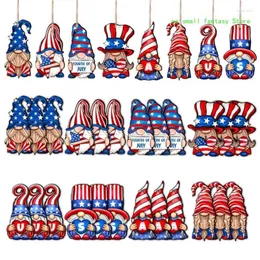 Decoração de festa R3MA 24 pcs Patriotics Gnome Ornamentos Independência Dia Pingente Decorações para Parede de Árvore Decorações de Casa