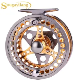 Rods Sougayilang Large Arbor Fly Fishing Reel 2+1 Bb High Die Casting Aluminium Alloy Spool Fly Reels Fishing Tackle