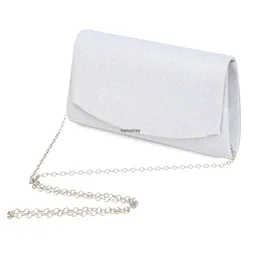 Pochette con diamanti di moda di lusso di design Nuova borsa regalo da sera da donna diagonale in PU a spalla singola riflettente semplice per feste in tinta unita lucida dritta