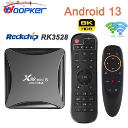 トップボックスWoopker TV Box X88 Mini 13 Android 13.0 Rockchip RK3528メディアプレーヤー8K UHDデュアルWIFI 2.4G/5GセットトップボックスQ240330