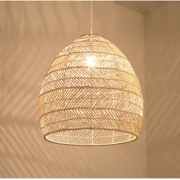 Новый китайский стиль ротангановый свет для домашней винтажной подвесной лампы чердак