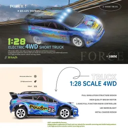 Wltoys 284161 284010 1/28 RC CAR 2.4G LED LIGHTSリモコン4WD 30km/h高速レーシングカーおもちゃ