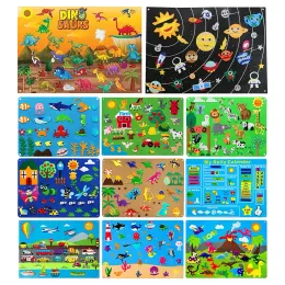 Filzbrettgeschichten Set Montessori Ocean Farm Insekt Animal Family Interactive Vorschule frühes Lernen Kleinkinder Spielzeug für Kind