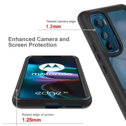 Hybrid Rugged Armour Stoßdämpfer Hülle für Motorola Moto Edge 30 40 Pro 20 Lite plus 2022 2023 TPU Kunststoff transparenter Telefonabdeckung