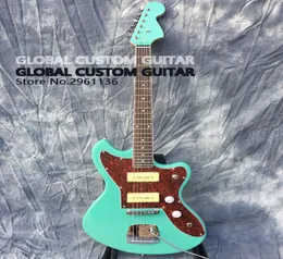 Högkvalitet 6String Electric Guitar SP90 Pickup Truck Green Ocean Color Alla färger tillgängliga riktiga PO Display9692761