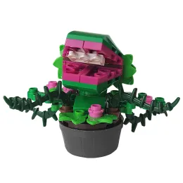 MOC Potted Plants Cannibal Flowers Building Block för film Audrey II-Little Shop of Horrors Flowers Model Toys Kids Xmas Gifts