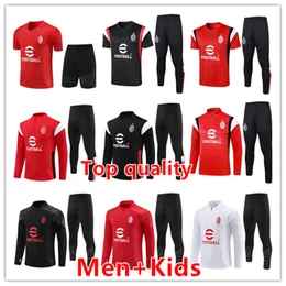 24 25 ACトレーニングスーツIbrahimovic Milans Soccer Milano Survetement 2024 Milans SportswearジャケットMaillot Men and Kids de Foot Milansフットボールトラックスーツセット