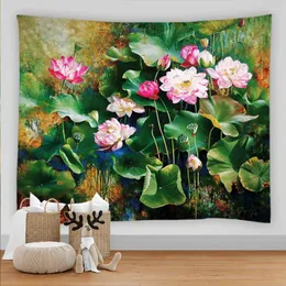 Tapeçarias Flor Pintura Botânica Tapeçaria Wall Pendurado Gráfico Hippie Bohemian Colorido Boho Home Room Decor Tapiz