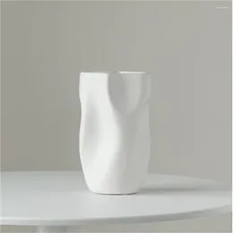 Vasos vaso de cerâmica ornamentos mobiliário doméstico morandi luz luxo falso flor seca decoração