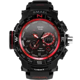 luxury Fantastic watch Outdoor Dual Display 50m Waterproof Teenage Watch Tide Male Fashion SMAEL LED Electronic Watch Multi-functi307o