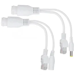 Bilgisayar Konektörleri DC Jack 12V Ethernet üzerinden Güç Pasif POE Adaptör Kablosu Ayrıştırıcı Enjektör Su geçirmez Bilgisayar Kablosu 12V Ethernet üzerinden Güç için