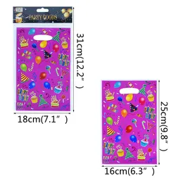 10/20pcs gedruckte Geschenktüten Polka Punkte Plastikbeutel Kinderparty Beutetaschen Boy Girl Kinder Geburtstagsfeier Gefällt mir Supplies Dekor Dekor Dekor