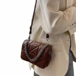 новая модная и универсальная текстура Diamd Grid Chain на одно плечо сумка через плечо портативная маленькая квадратная сумка в корейском стиле F86y #