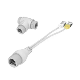 POE Splitter Cable Connector Splitter 2-i-1 Network Cable Threeway RJ45-kontakt för IP-kamerainstallation Stöd 4/8-kärnan