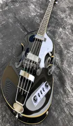 4 Strings Hofner McCartney H5001CT Współczesny BB2 Guitar Guitar Gloss Black Electric Bass Flame Maple Top Back 2 511b Stapl1874363