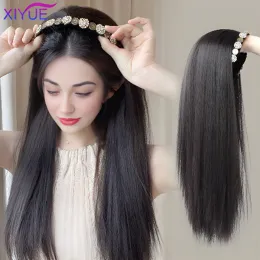 Wigs xiyue Wig Wig Women's Hair Band One Piece Ushaped Half Cover Temperament Temperament Fila Drive Hair Traceless Full Head Cover