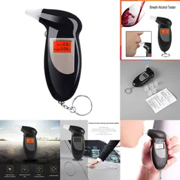 Upgrade LCD Display Digital Professional Police Alert Breath Alcohol Tester Device Breathalyzer Analyzer Detector Test DF