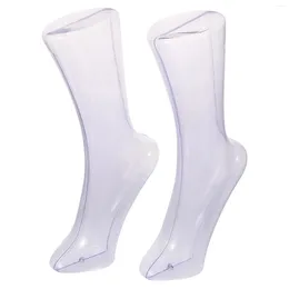 Decorative Plates 2 Pcs Stockings Plastic Transparent Foot Mold Men And Women Models Feet Mannequin