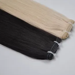 Tela o gênio alinhado da cutícula do cabelo russo novo Extensão de cabelo de trama manual 200 Gramas mais cores para a opção