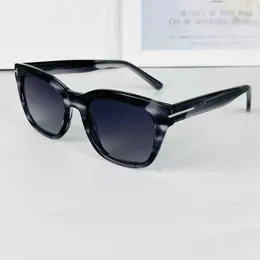 Designer de moda Tom Fords mesma placa de cor artesanal moldura de viseira solar circular para homens e mulheres 99 marca