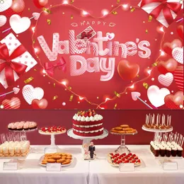 Decorazione per feste 14 febbraio Sfondo di San Valentino Scene romantiche di San Valentino Sfondo floreale con ritratto di matrimonio con cuore d'amore rosso