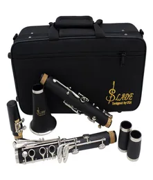 Clarinet ABS 17 Key bB Flat Soprano Binocular Clarinet with Cleaning Cloth Gloves 10 Reeds Screwdriver Case Woodwind Instrument6126789