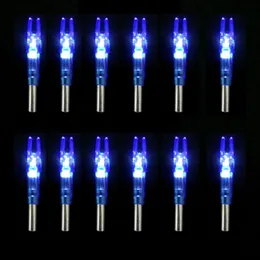 12pcs Automatic LED Archery Arrows Lighted Nocks 6.2mm Bow Arrow Rod Nock Tail Hunting Arrow Shaft Accessories