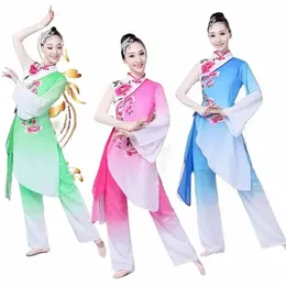 mulheres e menina Yangge dança clássica s elegante ternos sg adulto fã chinês dança natial dança desempenho roupas g4bx #
