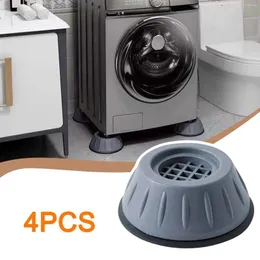 حصيلة حمامات 4pcs/مجموعة مربع ثلاجة كتم الصوت حصيرة غسالة مضاد للاهتزاز تقلل من الضوضاء والأثاث أجهزة