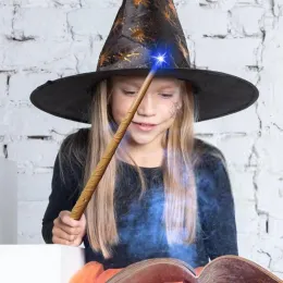 Light Up Wizard Wand светящаяся игрушка для ведьм для детей, освещающая палочку со звуковой и легкой вечеринкой, аксессуар для Хэллоуина на Хэллоуин
