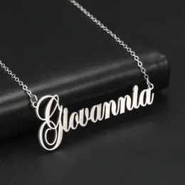 Sipuris Custom Name Necklace Personalized Golden Choker Stainless Steel Necklaces For Women Man Customized Jewelry Couple Gift 240321