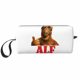 Travel Alf Thumbs Up Toiretry Bag Portable Alien Life Form Sci Fi TV Show Cosmetic Makeup Organizer Beauty Storage Dopp Kit Case 65af＃