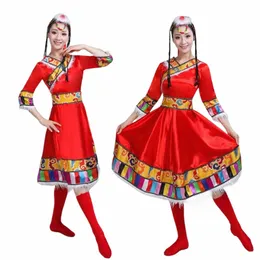 3pcs Set Woman Asian Natial Dr Mgolia Folk Dancing Dr Minority Mgolian Cosplay Dancing Dres Stage Outfits R95N#