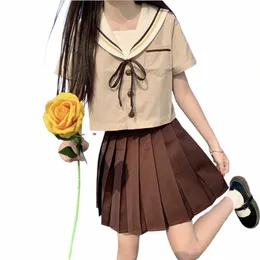 2022 japonês ortodoxo pequeno leite fresco chá marinheiro terno feminino faculdade classe terno macio menina jk uniforme saia plissada estudante conjunto w6BZ #