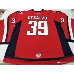24S Mens #39 사우스 캐롤라이나 가오리 Dan Desalvo Hockey Jersey 또는 Custom Name 또는 Number Retro Jersey