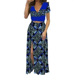 Party Dresses TraditionTribal Print Clothes Elegance Woman Polynesian Hawaiian Style Summer Fashion Dress Breast Wrap Sexy Beach