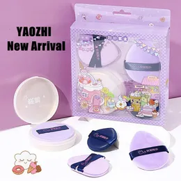 Yaozhi Purple Makeup Blending Sponges 세트 액체 파운데이션 파우더 에어 쿠션 화장품 퍼프 미용 도구 240319