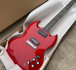 Electric Guitarmahogany Body and Neckebony Fingerboard med hög kvalitet med prickar Inlaybright Red FinishChromeplated Hardware1901507233