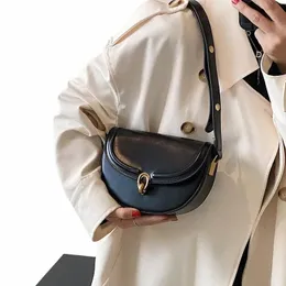 Zisiz 2024 Trend Fi PU-Leder Kleine Schulterhandtaschen und Geldbörsen Solide Vintage-Tasche Sattel Umhängetaschen für Frauen D3F0 #